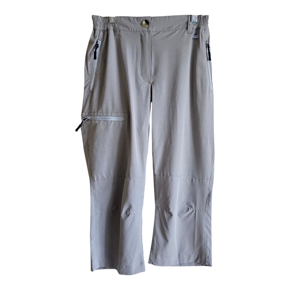 MAPAMYUMCO Women's S Pants Capri Cropped Gray Quick Dry Air Hole Tech 26 x 20
